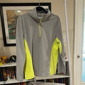 Women’s Gray and Yellow Quarter-Zip Jacket